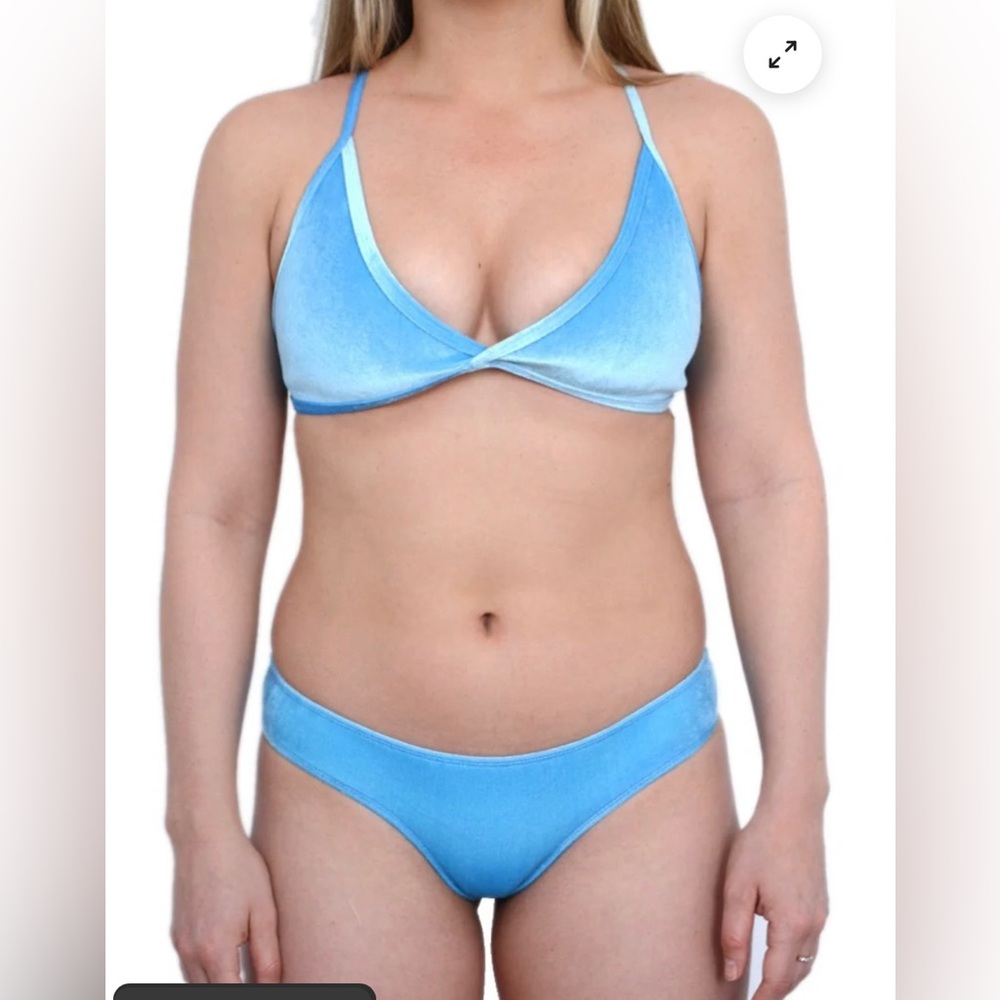 Summersalt Light Blue and Black Bikini